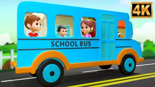 Wheels on the Blue School Bus, Back to School Fun Song for Kids