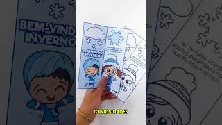 ❄️ Lapbook Início do Inverno: material para imprimir e montar