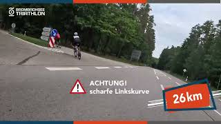 Brombachseetriathlon 2025 - Die Radstrecke (wichtige Punkte)