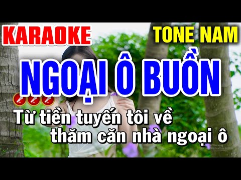 NGOẠI Ô BUỒN Liên Khúc Karaoke Tone Nam ( CỰC HAY ) | Bến Tình Karaoke