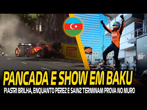 PIASTRI DÁ SHOW E TEVE BATIDA FEIA ENTRE SAINZ E PEREZ (TEM CULPADO?) GP AZERBAIJÃO