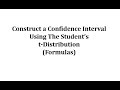 Statistical Concepts and Confidence Intervals