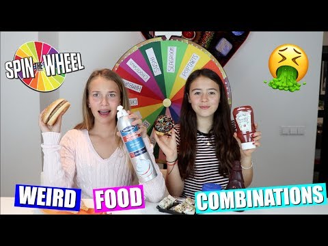 MYSTERY WHEEL OF WEIRD FOOD COMBINATIONS! | GEKKE VOEDSEL COMBINATIES PROBEREN!