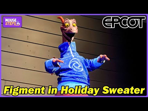 Figment in Holiday Sweater in Journey into Imagination for EPCOT Holidays 2024 - Walt Disney World