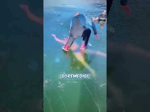 Bu Adam Soğuk Suyun Altında Kalıcaktı! 😱