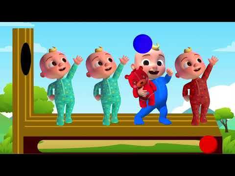 Baby Cartoon Characters Dance with color balls with What color do you like Kids Songs #17