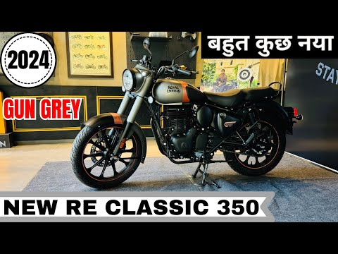 Finally 2024 Royal Enfield Classic 350 Gun Grey Detailed Review | Price | Changes | Features | Sound