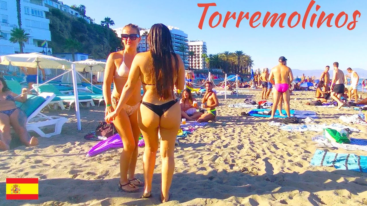 Torremolinos sea front and Beach Walk – Resort City Life Relaxing 4K Virtual Walking Tour, Spain