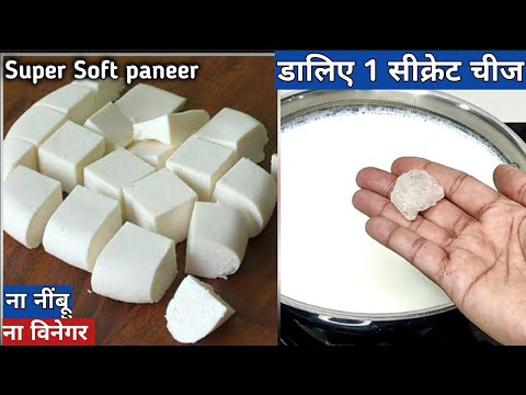 ना निंबु न विनेगर न कोई खटाई चाहिए डेयरी जैसा पनीर घर पर बनाए How to Make Paneer