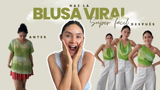 Blusa Multiestilos VIRAL | Tutorial paso a paso (Fácil y sin molde)