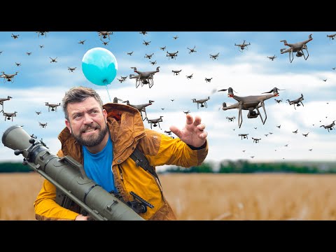 10 Drones VS 1 Human | Airsoft Challenge