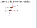 Same Side Interior Angles and Parallel Lines