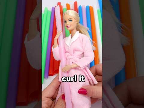 Using Boba Straws in Barbie Doll Hair