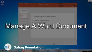 Manage a word document