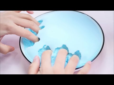 Clay Iceberg Slime DIY　粘土でサクサクアイスバーグスライムの作り方　#Shorts
