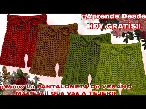 ⛔️ Woow!! VENDE muchas 😱  BERMUDAS a tejidas crochet (PARA PRINCIPIANTES) 🥰