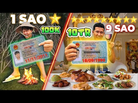 Thử Thách Cắm Trại Theo NGÀY THÁNG NĂM SINH Của Bản Thân 1 Sao vs 9 Sao | Cắm Trại 100k VS 10 Triệu