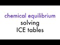 Equilibrium Concentrations and Constants