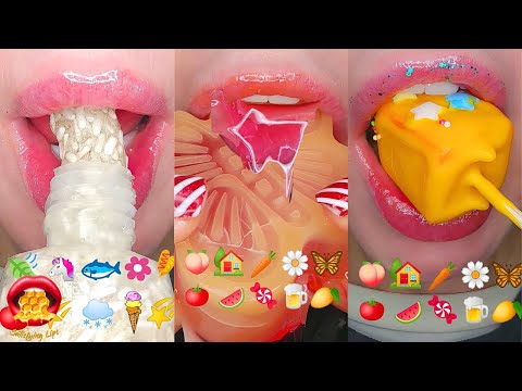 EMOJI CHALLENGE WAX HONEY CANDY FONDANT ASMR Mouth Sounds