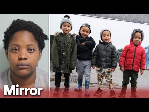 Mother jailed over the deaths of her four home alone sons in fire