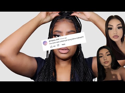 BLACK GIRL TRIES LATINA MAKEUP