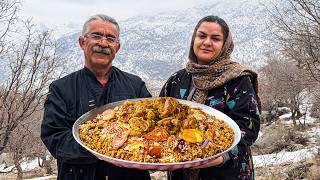 IRAN Daily Village Life; Traditional Meat Cooking and Rural Dinner