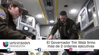 El Gobernador Tim Walz firmó más de 2 ordenes ejecutivas.