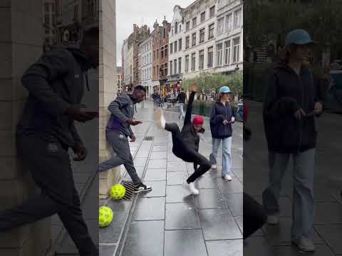 What a humiliation in front of his girlfriend😭🤣😂🤯#bruxelles #diallofreestyle#footballplayer