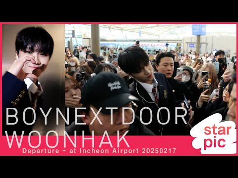 보이넥스트도어 운학 '졸업을 축하해!'  [STARPIC] / BOYNEXTDOOR WOONHAK Departure - at Incheon Airport 20250217