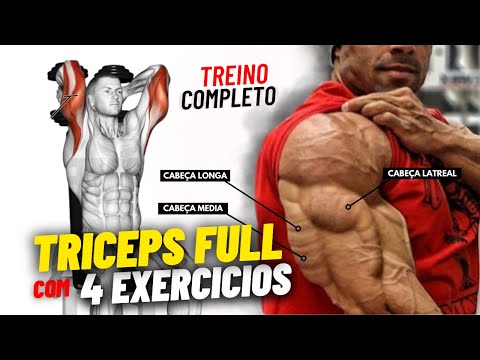 TREINO DE TRICEPS COM 4 EXERCÍCIOS BASICOS E EFICIENTES