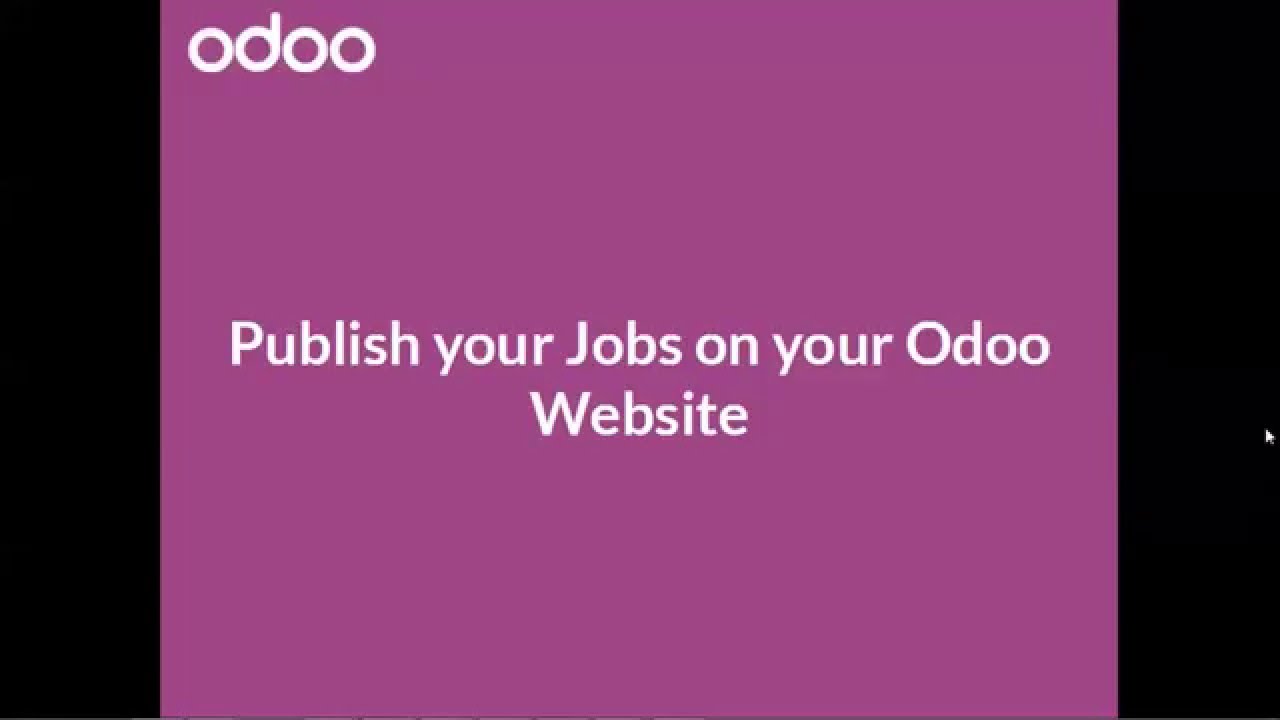 HR  - Publish your Jobs on your Odoo Website in Odoo | 12.01.2016

HR, Publish your Jobs on your Odoo Website in Odoo.