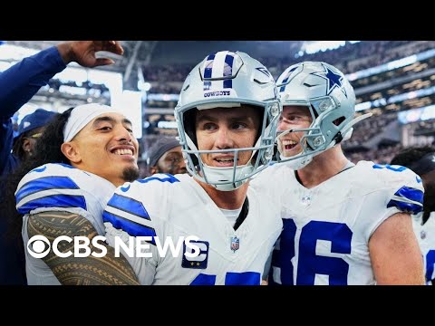 YouTube video thumbnail: Cowboys Defeat Giants in Overtime Nail-Biter
