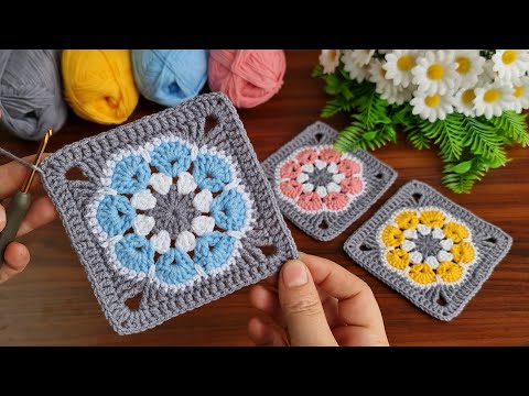 Wow!.. 😲 Very Easy! Super how to make eye catching crochet.Wonderful crochet motif knitting pattern.