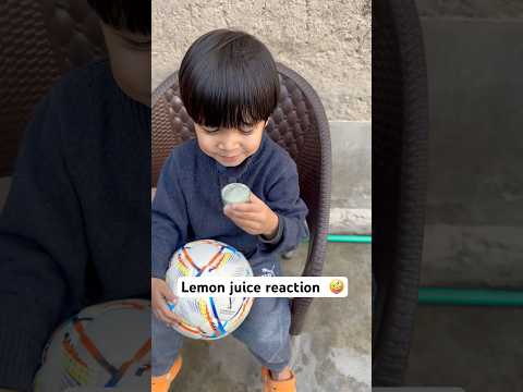 Leamon juice reaction 😂 #shorts #happyfamiclub #cutebaby