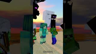 Evil Herobrain VS Zombie girl Monster Team Ending 2 Big Ender dragon bite