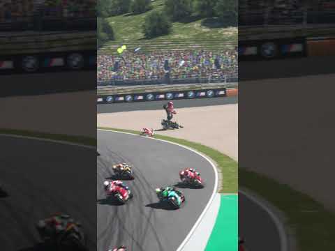 Rossi crashed into his opponent and Rossi fell