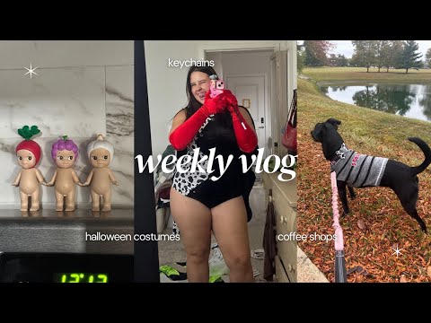 weekly vlog: current events + halloween costumes + making keychains + new coffee shops & more