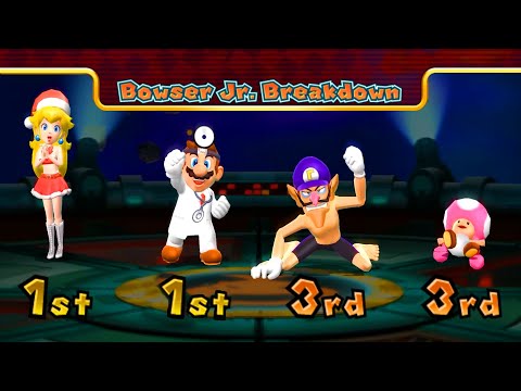 Mario Party 9 Minigames High Rollers - Peach vs Mario vs Waluigi vs Toadette ( Master Difficulty )