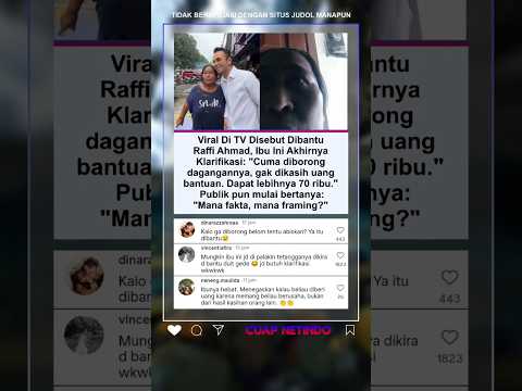 Heboh di TV, Tapi Ibu Ini Klarifikasi: "Raffi Gak Bantu, Cuma Borong Dagangan Aja"