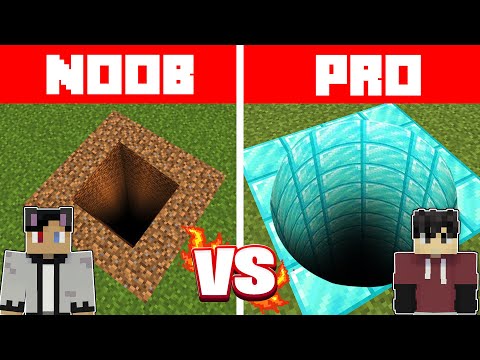 Minecraft NOOB vs PRO: SAFEST UNDERGROUND TUNNEL BUILD CHALLENGE (tagalog)