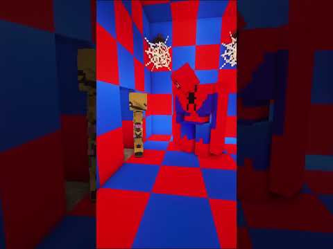 Minecraft But Holes Lead To Freddy Bear🐻 And Hello Neighbour🏚️ | Wait For It... #shorts  #minecraft