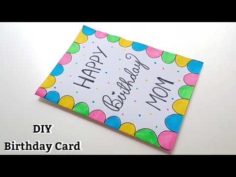 🥰 White Paper 🥰 happy birthday card idea | birthday card for mom | handmade birthday card idea 2024