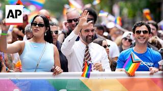 YouTube video thumbnail: Mamdani Joins the New York City Pride March During Lgbtq+ Pride Month