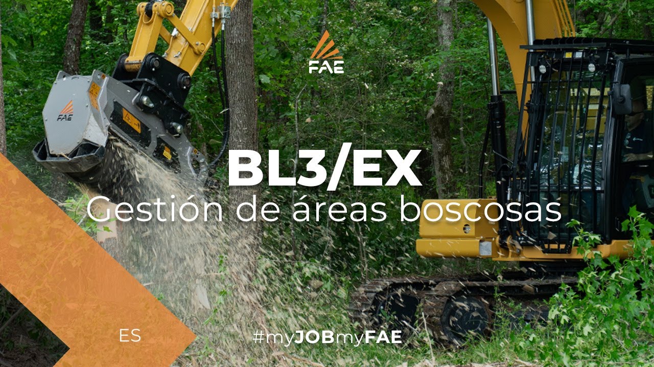 Video - FAE BL3/EX - La trituradora forestal FAE BL3/EX con una excavadora Supertrak SK200MX