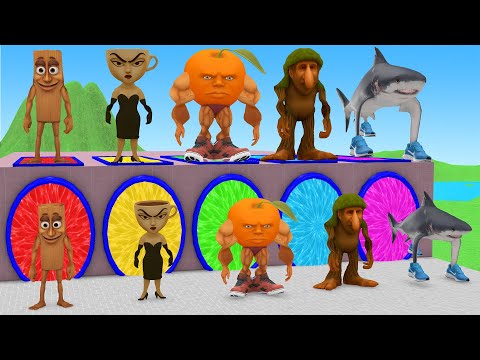 Long Slide Game with Cow Elephant Gorilla Hippopotamus Tiger 3d Animal Game Funny 3d Animals