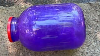 Breaking rainbow glass bottles ⚠️🔥 Crushing Crunchy & Soft Things !