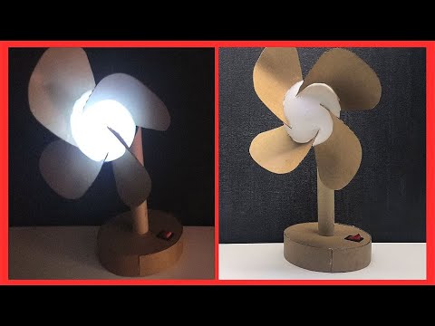 How to make a fan out of cardboard Electric Table Fan of cardboard