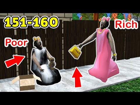 Rich Granny vs Poor Granny vs more Friends - funny horror animation (151-160 series in a row)