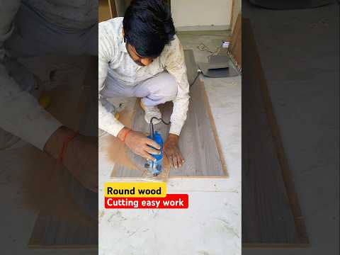 Round wood cutting easy work   #woodworking #shortvideo