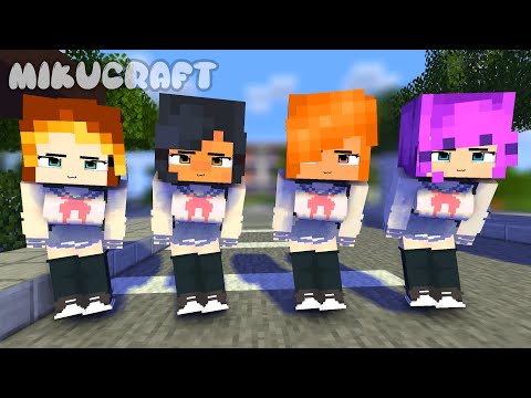 poi poi school girl aphmau happy frienship couple dance chicken wing - minecraft animation